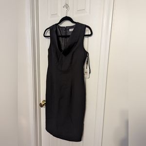 Calvin Klein Womens Black Sleeveless Cowl Neck Dress size 2 NWT